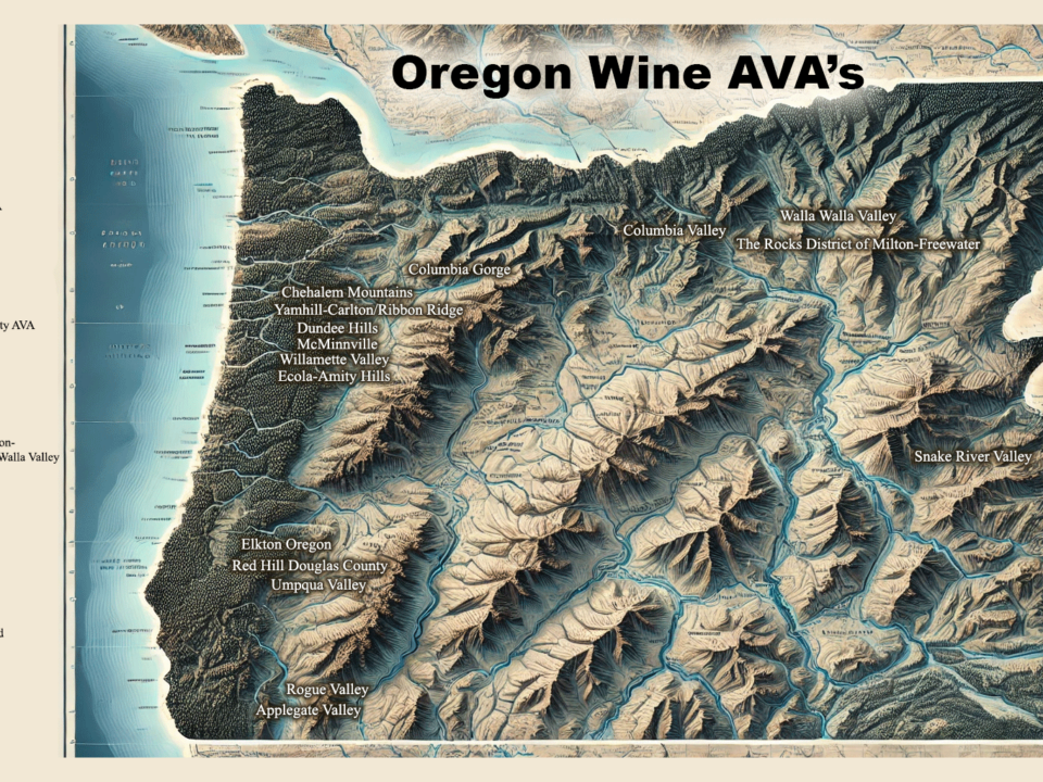 Oregon Wine Regions Map