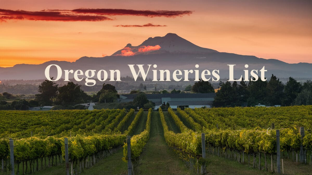 Oregon Wineries List